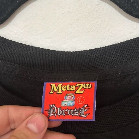 Dbruze x Meta Zoo Mens Black Lava Bear Short Sleeve Crew Neck T-Shirt Size Large - Picture 5 of 7